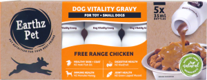 Earthz Pet Vitality Gravy Free Range Chicken 35ml Front transparent